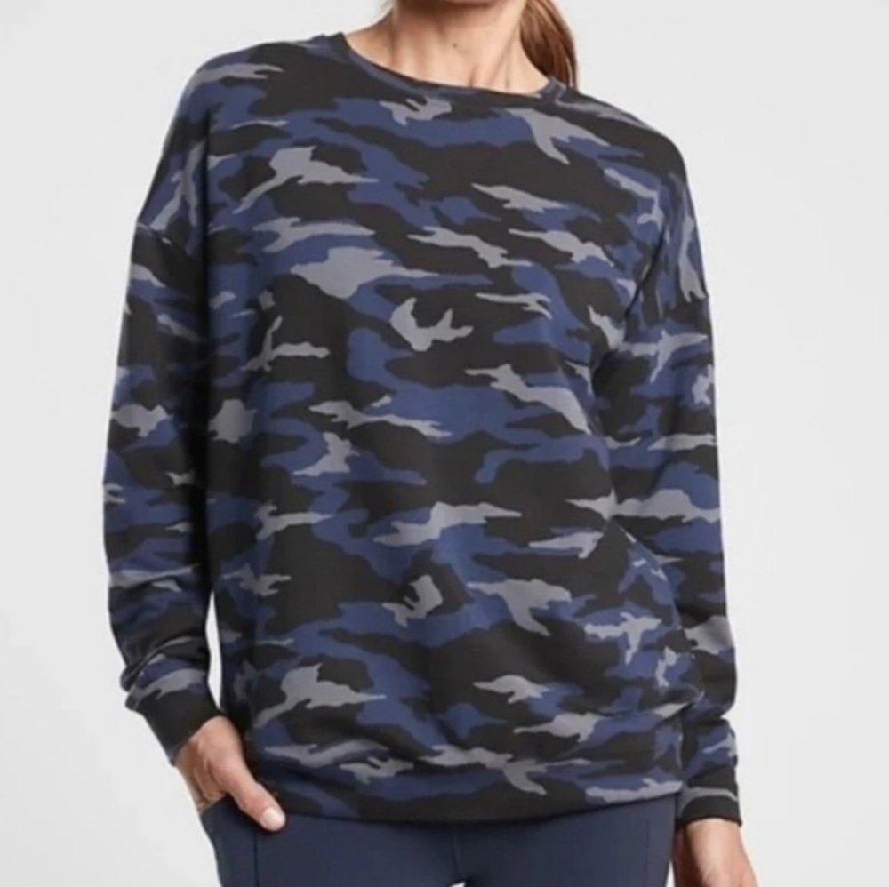 Athleta Blue Camo Sweatshirt